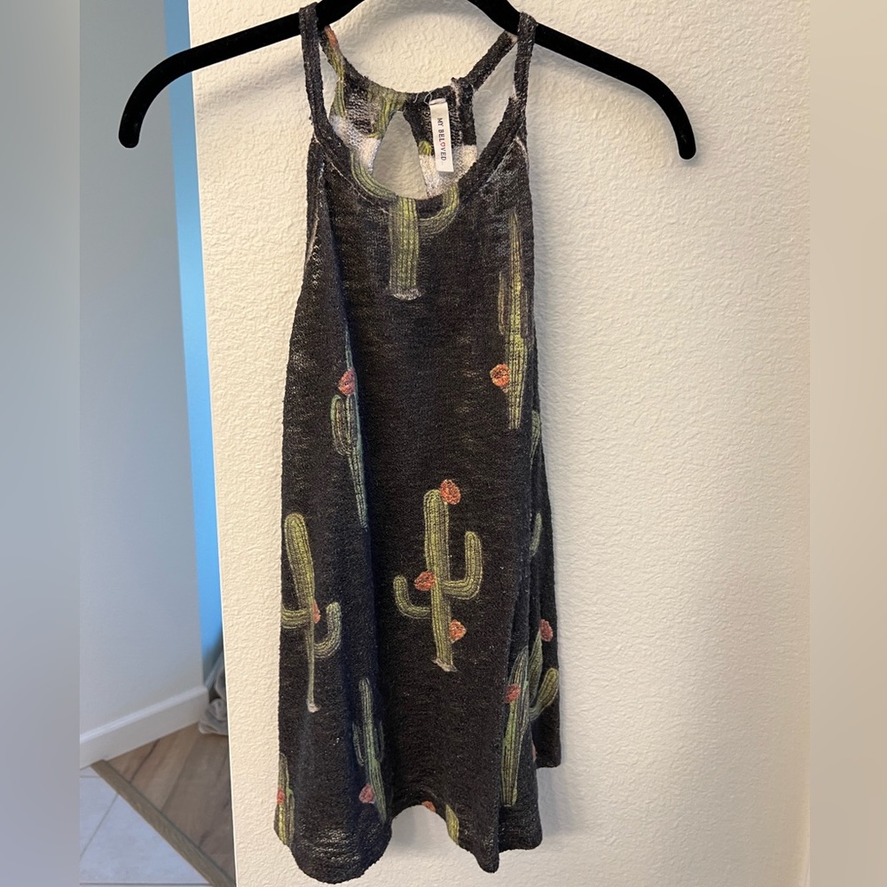 Cacti print tank top